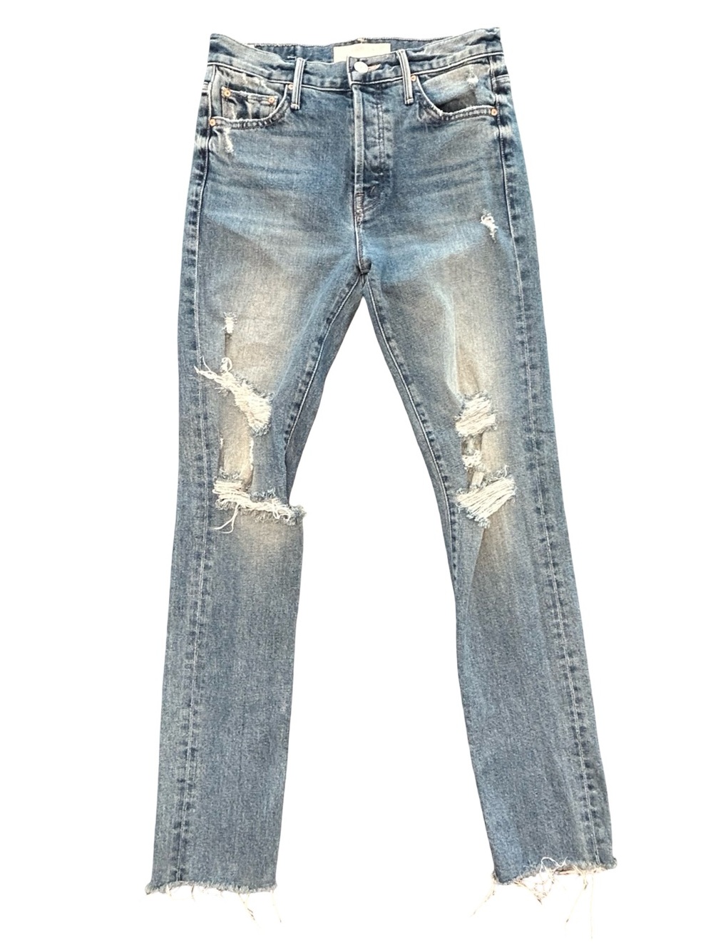 Mother jeans Trickster skimp fray thrill seeker wash raw hem grunge edgy chic 24 - Picture 5 of 15